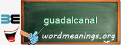 WordMeaning blackboard for guadalcanal